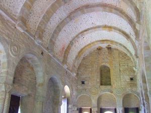 Detalle de la bóveda de la planta superior, Santa María del Naranco, Interior  © Daniel Armesto